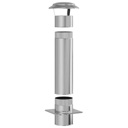Estensione Camino Argento 25 x 25 x 82 cm Acciaio inossidabile | homemem39
