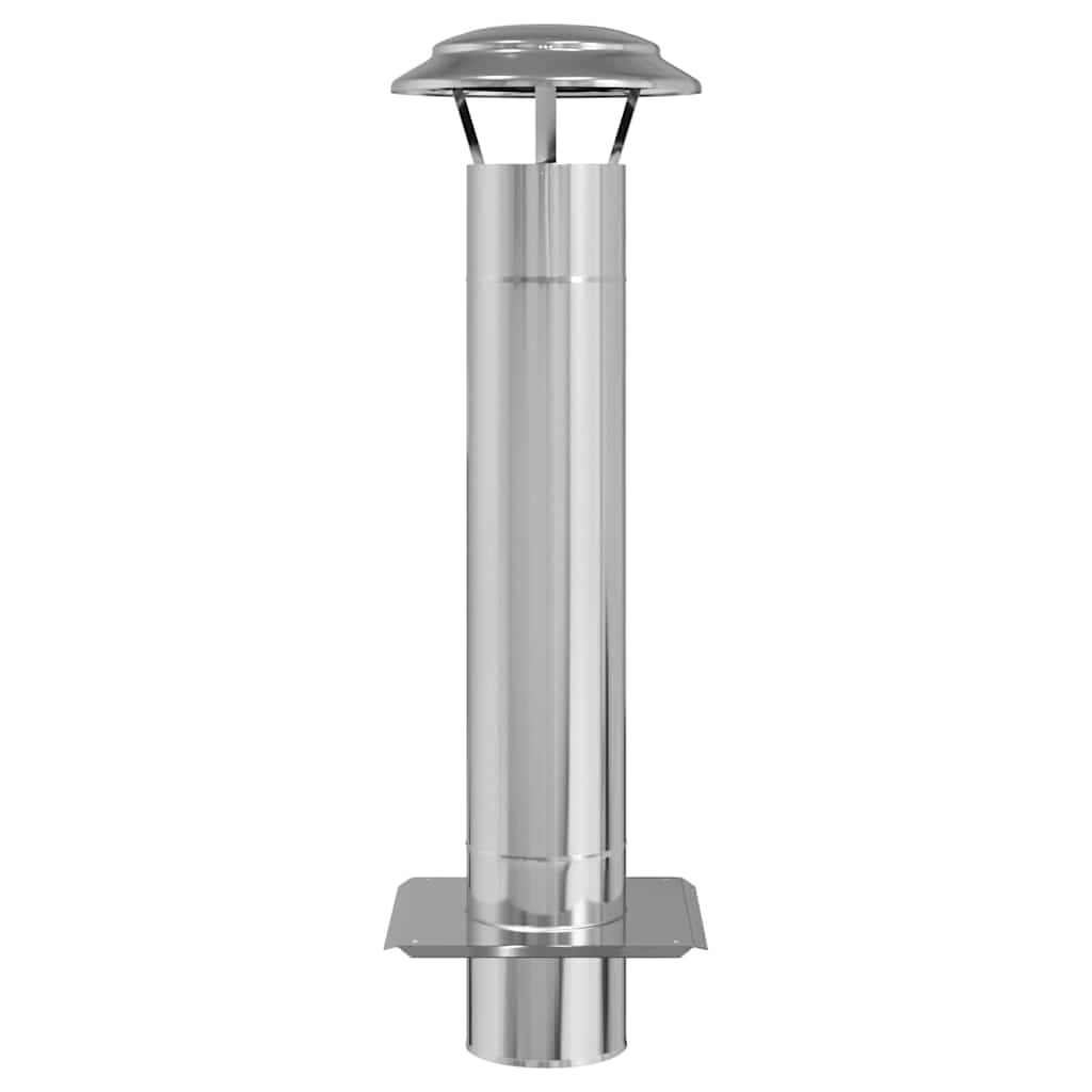 Estensione Camino Argento 25 x 25 x 82 cm Acciaio inossidabile | homemem39