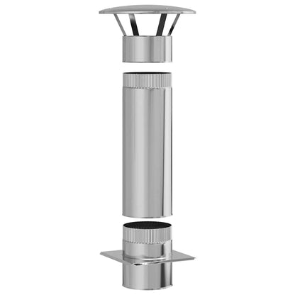 Estensione Camino Argento 35 x 35 x 82 cm Acciaio inossidabile