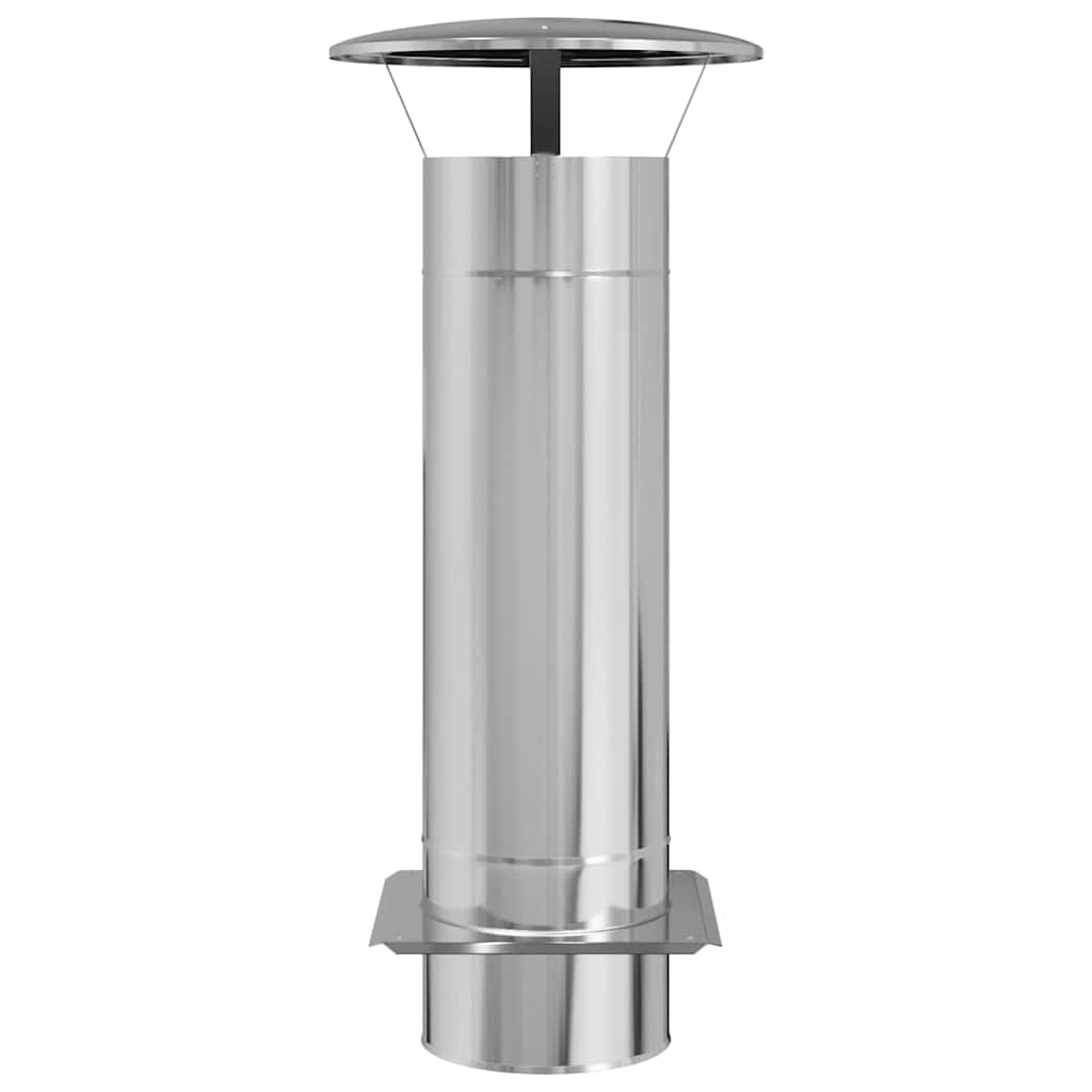 Estensione Camino Argento 35 x 35 x 82 cm Acciaio inossidabile - homemem39