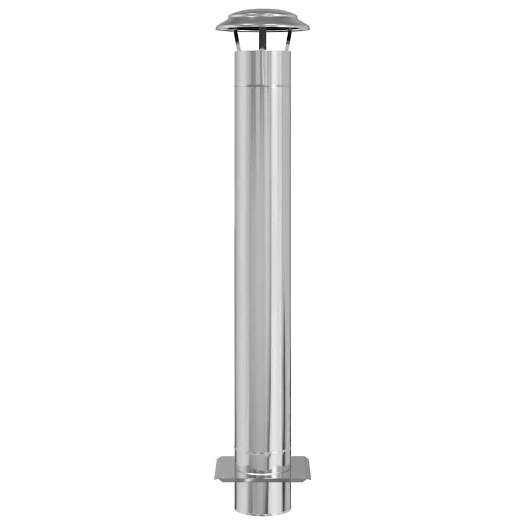 Estensione Camino Argento 25 x 25 x 132 cm Acciaio inossidabile