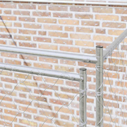 Gabbia per cani Argento 200 x 200 x 200 cm Acciaio zincato