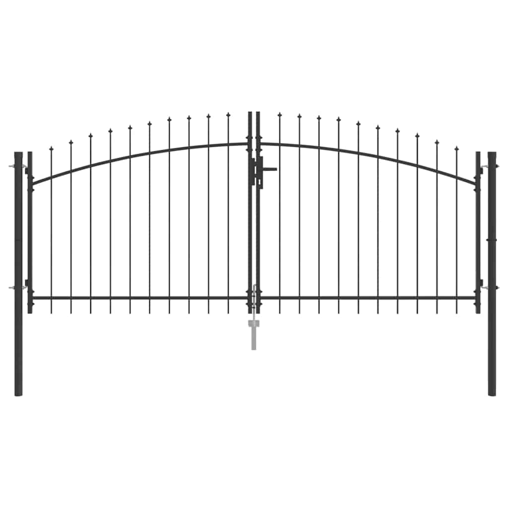 Cancello Doppio Woerden Grigio 299,5 x 174,5 cm Acciaio | homemem39