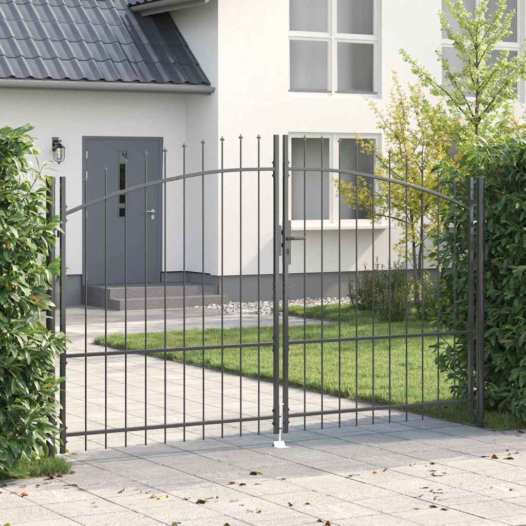 Cancello Doppio Woerden Grigio 299,5 x 224,5 cm Acciaio | homemem39