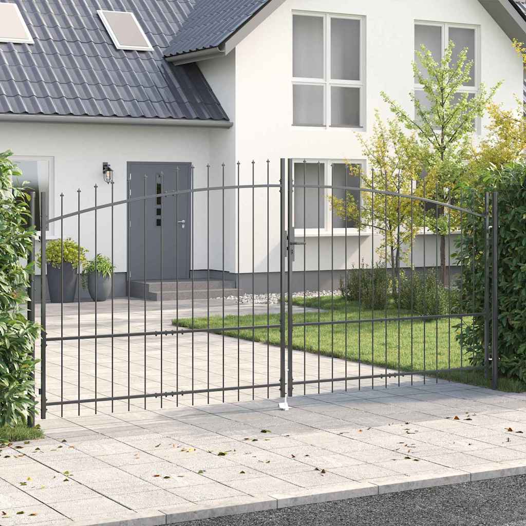 Cancello Doppio Woerden Grigio 400 x 224,5 cm Acciaio | homemem39