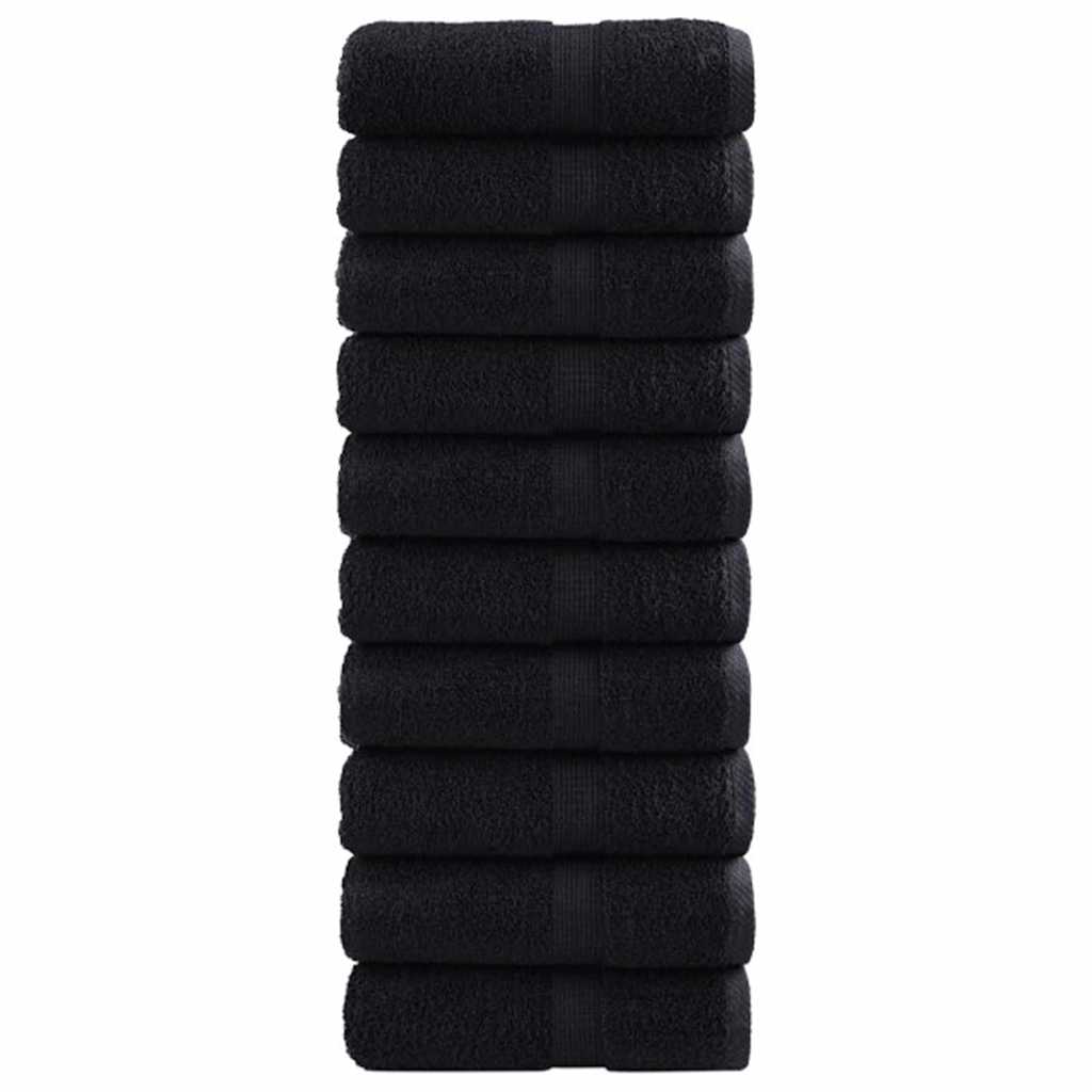 Asciugamano per Ospiti SOLUND 50 pz Nero 30 x 30 cm 550 gsm | homemem39