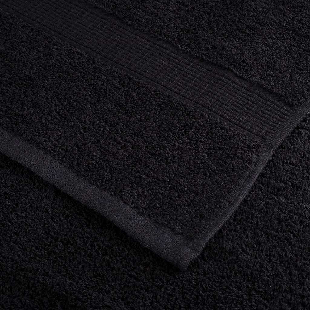 Asciugamano per Ospiti SOLUND 25 pz Nero 100 x 150 cm 550 gsm | homemem39
