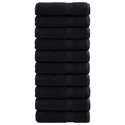 Asciugamano per Ospiti SOLUND 25 pz Nero 100 x 150 cm 550 gsm | homemem39
