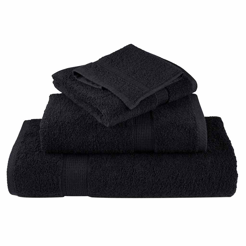 Asciugamano per Ospiti SOLUND 25 pz Nero 100 x 150 cm 550 gsm | homemem39
