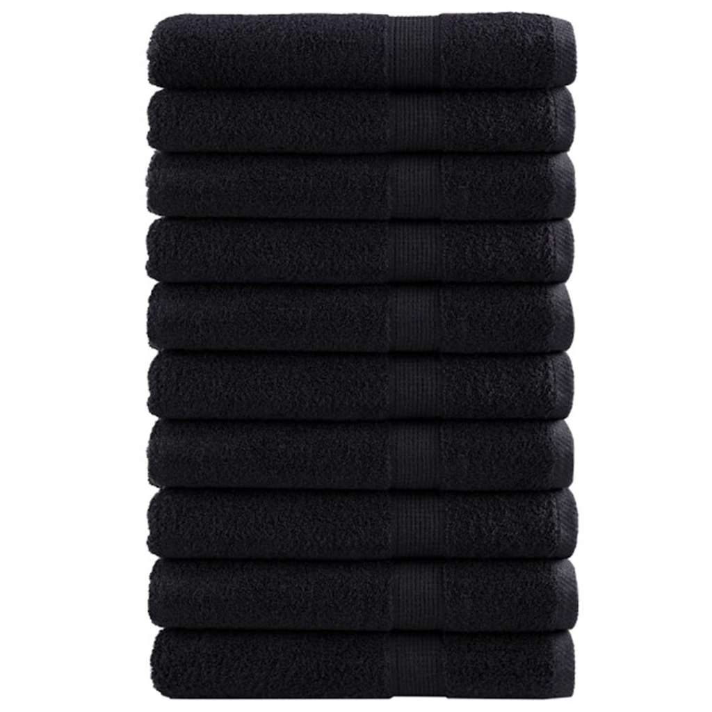 Asciugamani per Ospiti 600 gsm SOLUND 25 pcs Nero 80 x 200 cm - homemem39