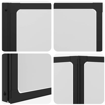 Parete doccia Nero 120 x 2 x 117 cm Alluminio e PP | homemem39