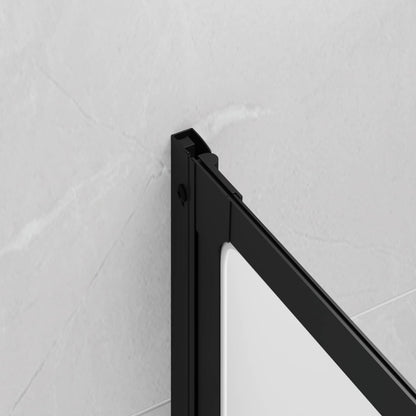 Parete doccia Nero 120 x 2 x 117 cm Alluminio e PP | homemem39