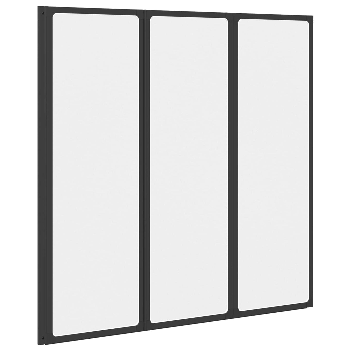 Parete doccia Nero 120 x 2 x 117 cm Alluminio e PP | homemem39