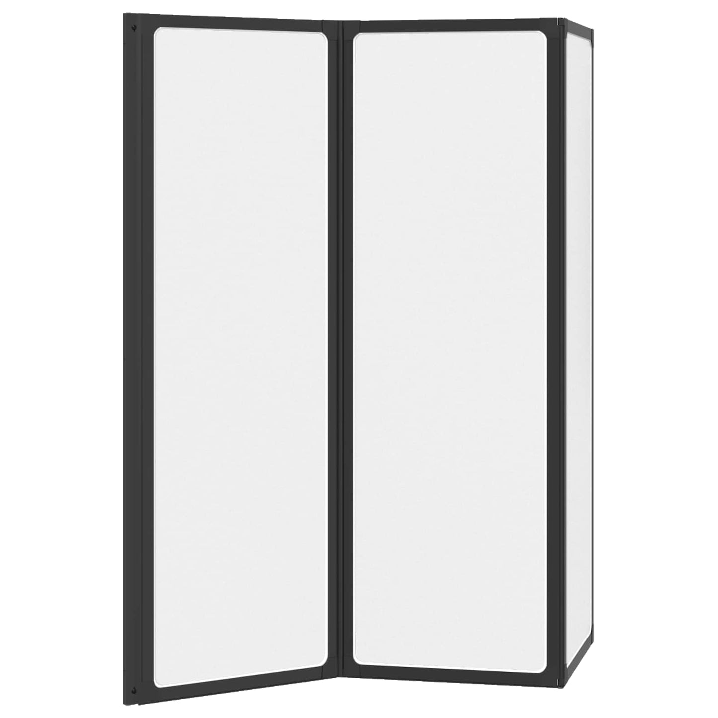 Parete doccia Nero 120 x 2 x 117 cm Alluminio e PP | homemem39