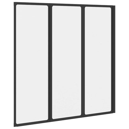 Parete doccia Nero 120 x 2 x 117 cm Alluminio e PP | homemem39