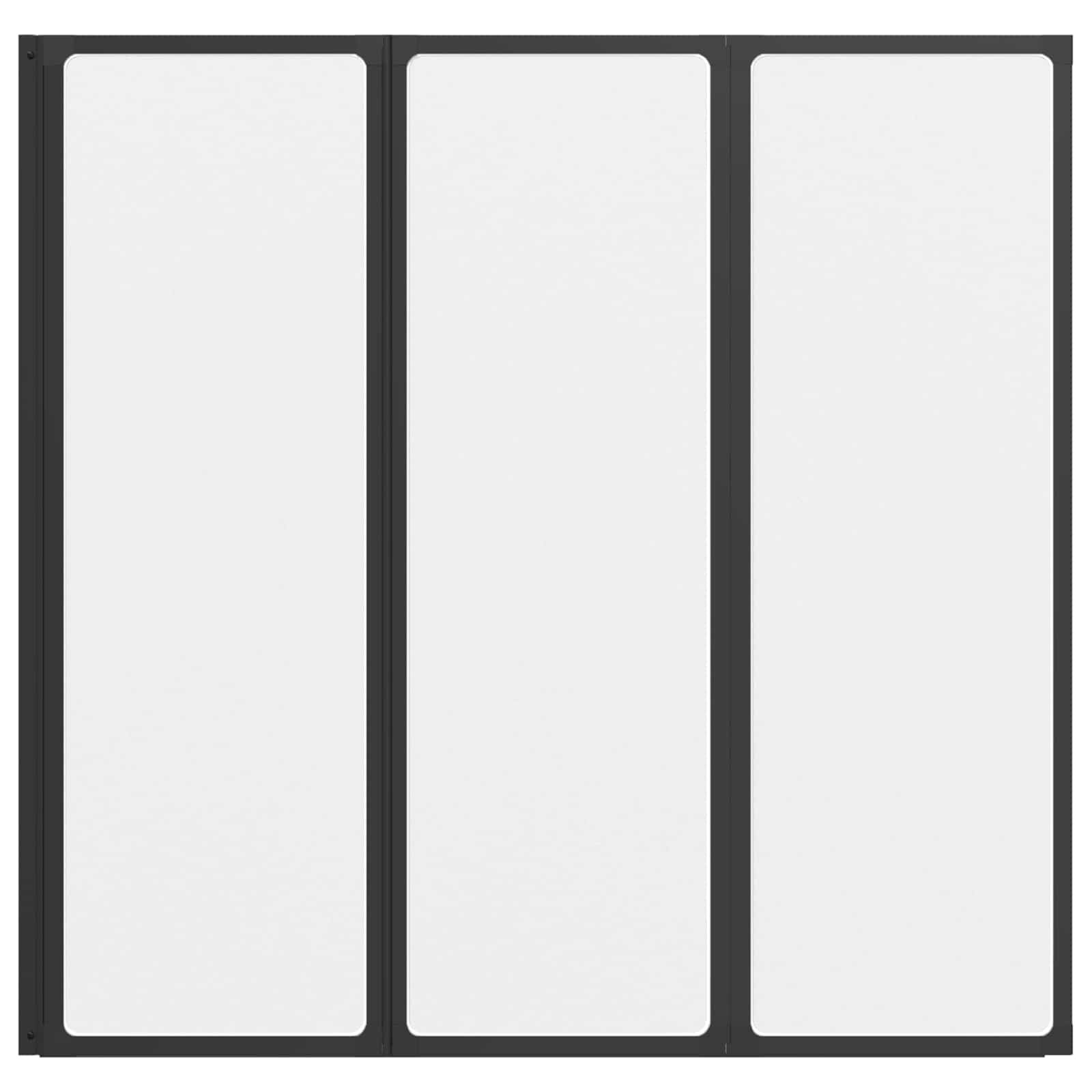Parete doccia Nero 120 x 2 x 117 cm Alluminio e PP | homemem39
