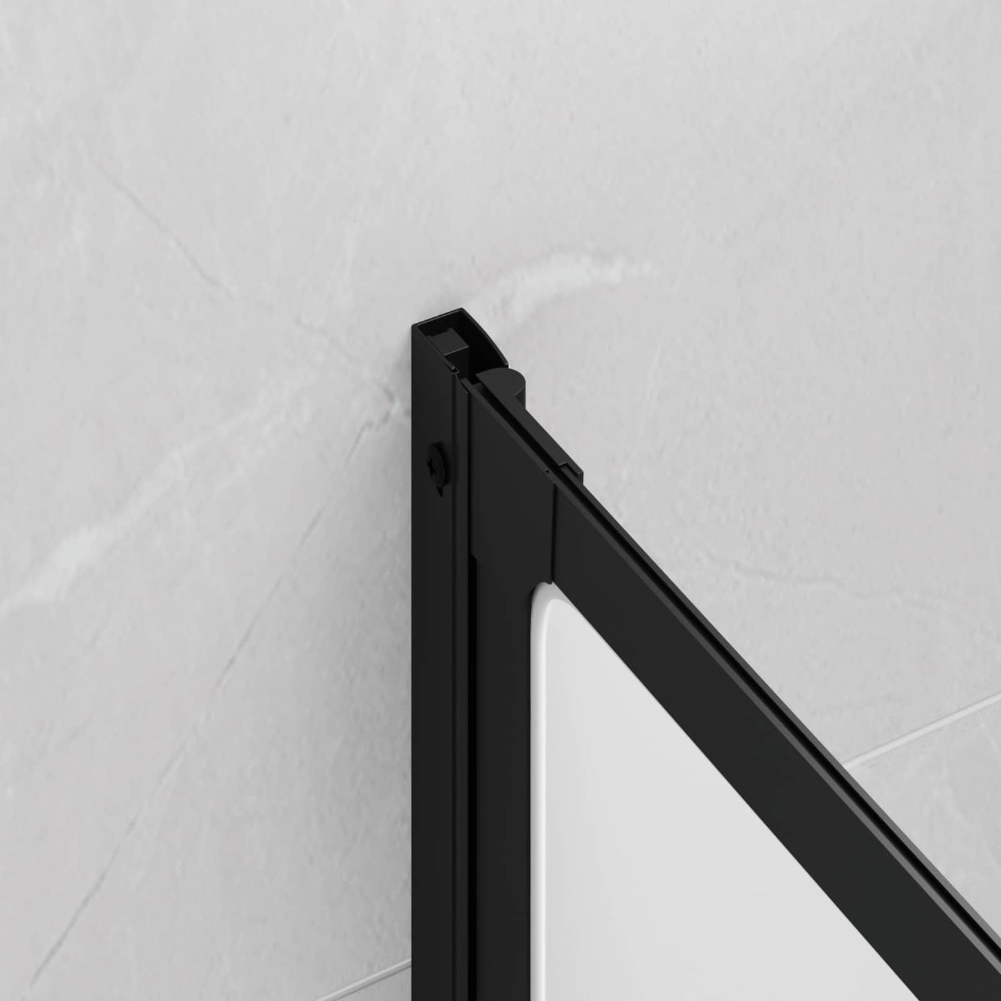 Parete doccia Nero 132 x 2 x 140 cm Alluminio e PP | homemem39