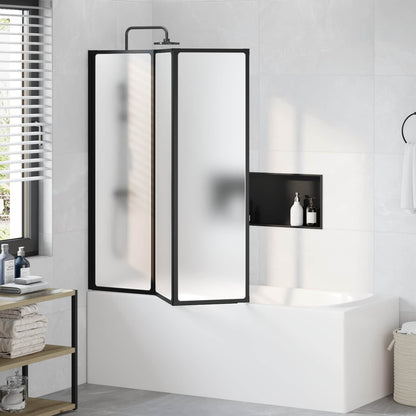 Parete doccia Nero 132 x 2 x 140 cm Alluminio e PP | homemem39