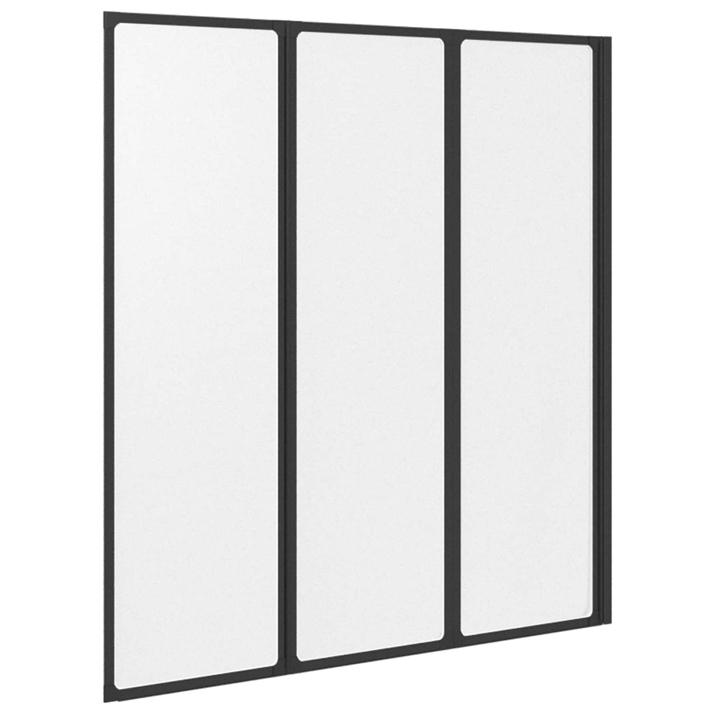 Parete doccia Nero 132 x 2 x 140 cm Alluminio e PP | homemem39