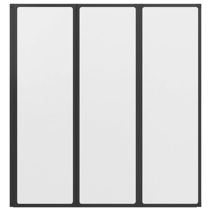 Parete doccia Nero 132 x 2 x 140 cm Alluminio e PP | homemem39