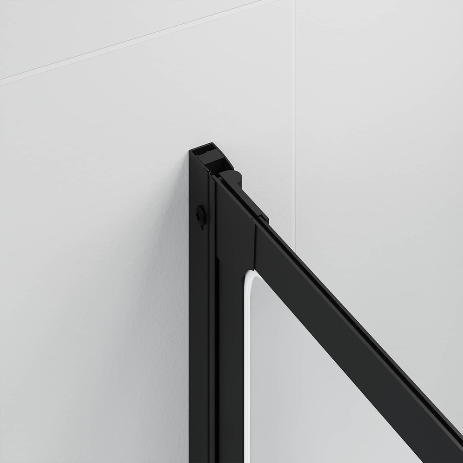 Parete doccia Nero 168 x 140 cm Alluminio | homemem39
