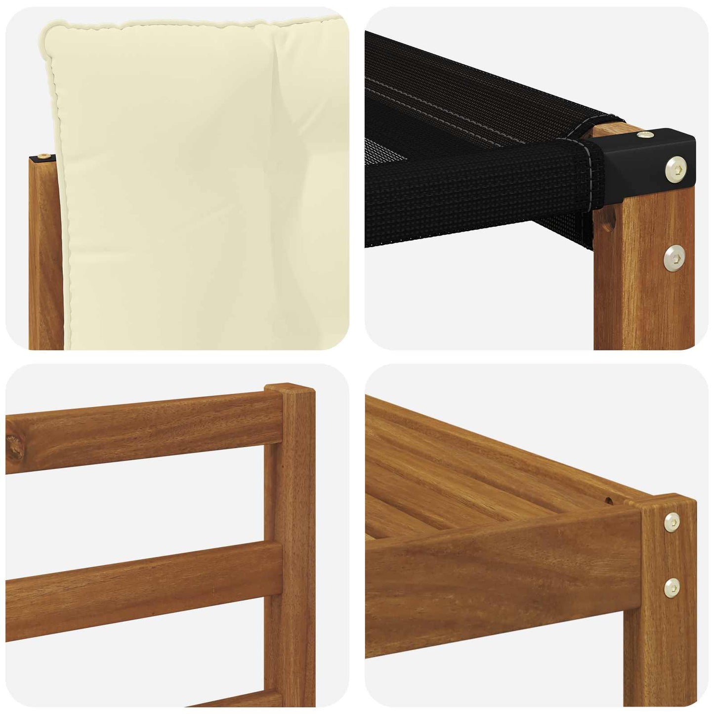 Set di divani da esterno con cuscino 5 pcs Naturale e Crema | homemem39