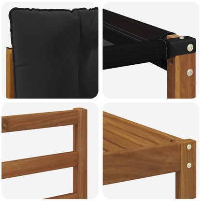 Set di divani da esterno con cuscino 5 pcs Naturale e Nero | homemem39