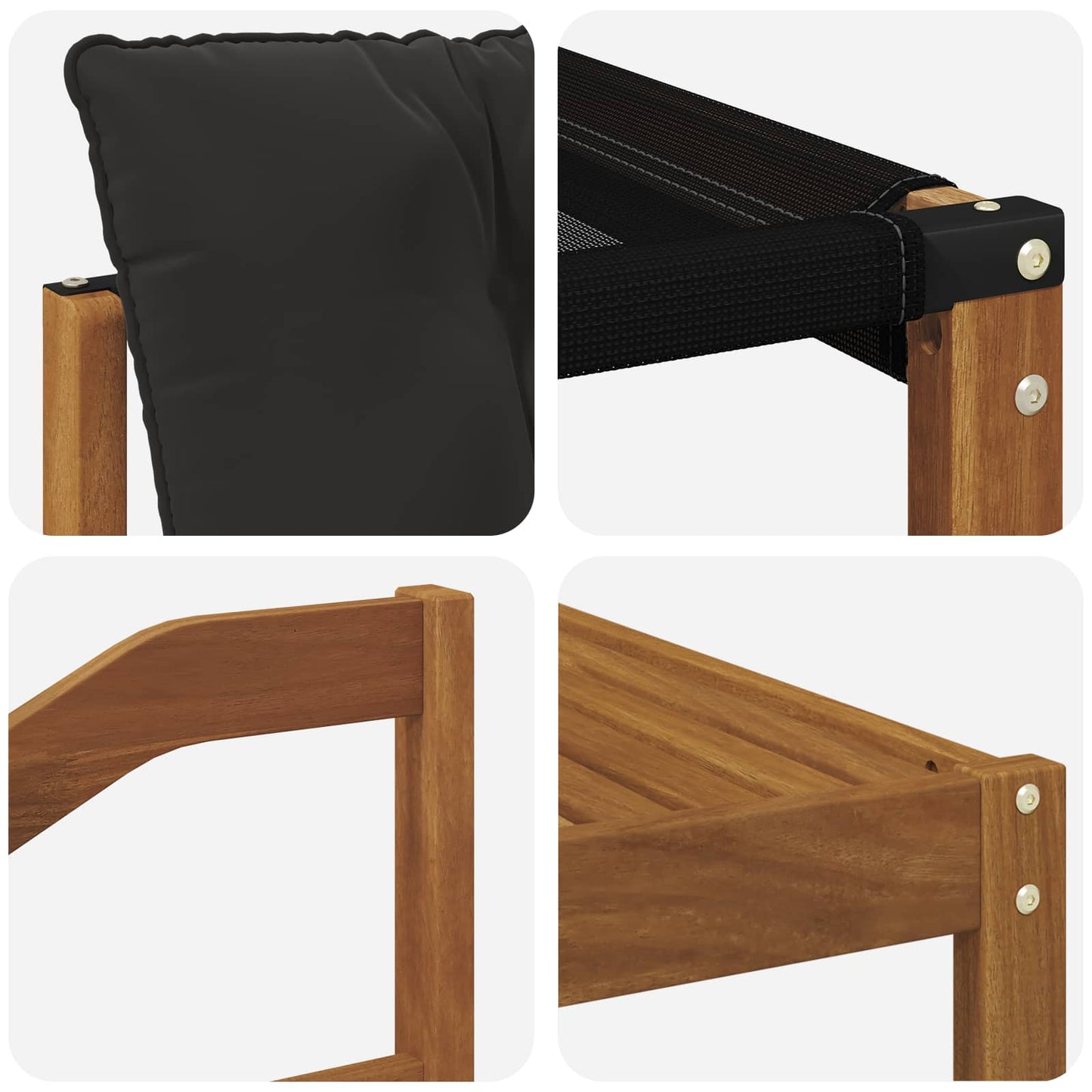 Set di divani da esterno con cuscino 9 pcs Naturale e Nero | homemem39
