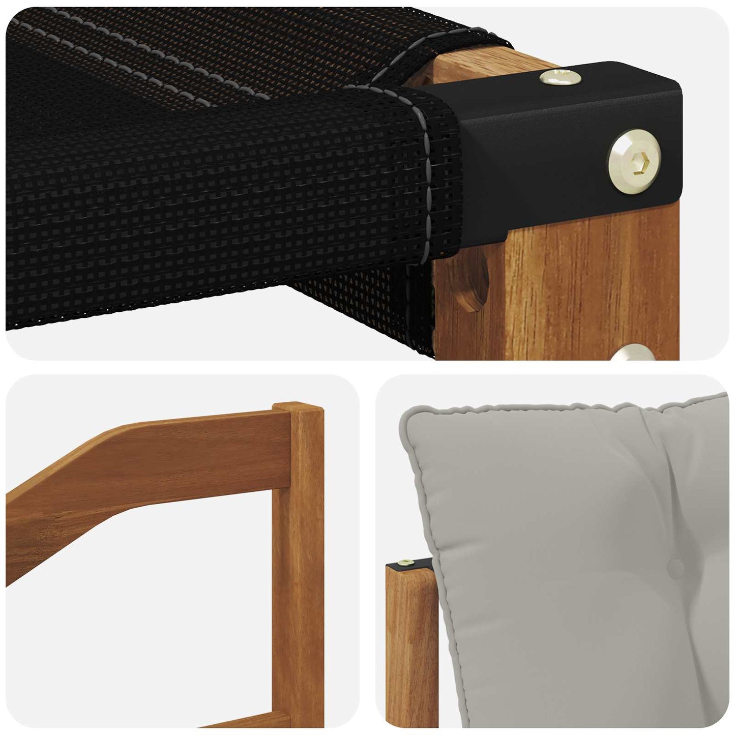 Set di divani da esterno 4 pcs Grigio Naturale e Chiaro | homemem39
