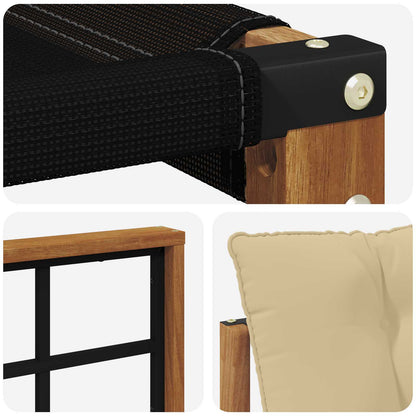 Set di divani da esterno con cuscino 5 pcs Naturale e Beige | homemem39
