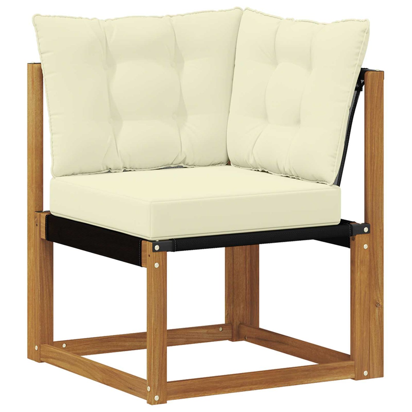 Set di divani da esterno con cuscino 9 pcs Naturale e Crema