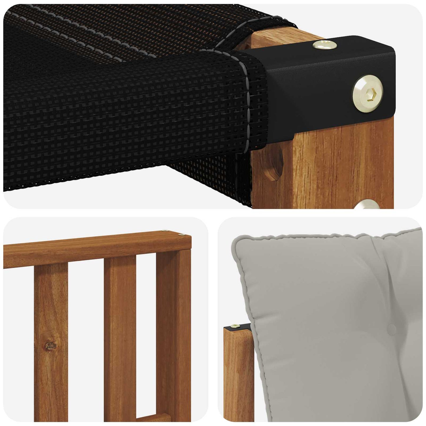 Set di divani da esterno 7 pcs Grigio Naturale e Chiaro | homemem39