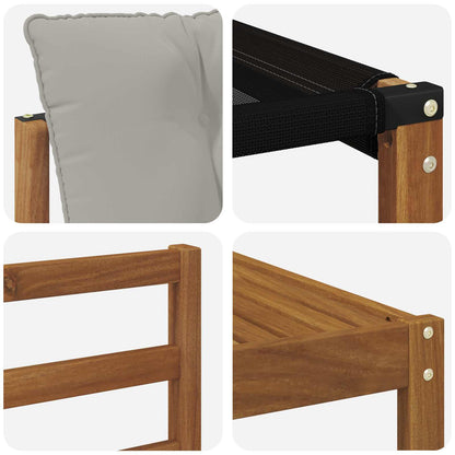 Set di divani da esterno 8 pcs Grigio Naturale e Chiaro