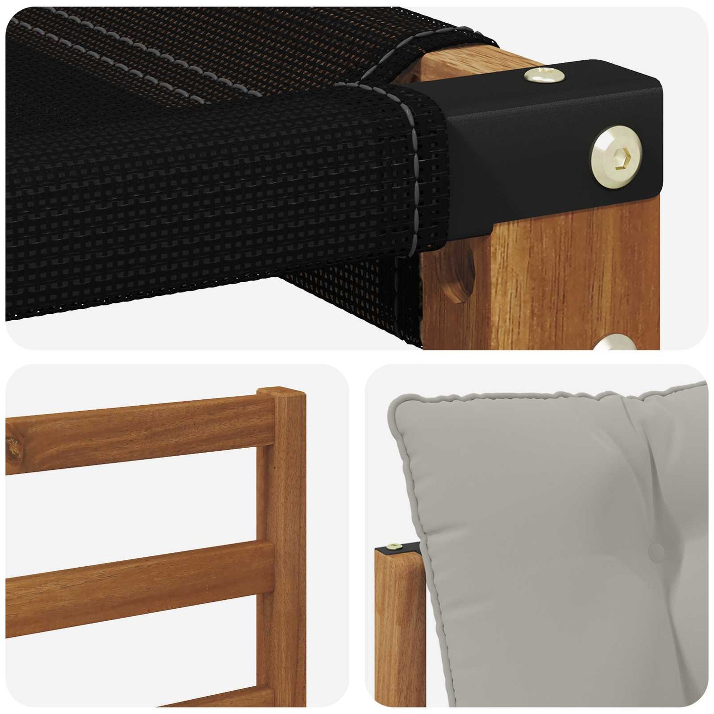 Set di divani da esterno 6 pcs Grigio Naturale e Chiaro | homemem39