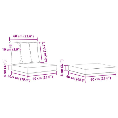 Set di divani da esterno con cuscino 6 pcs Naturale e Beige | homemem39