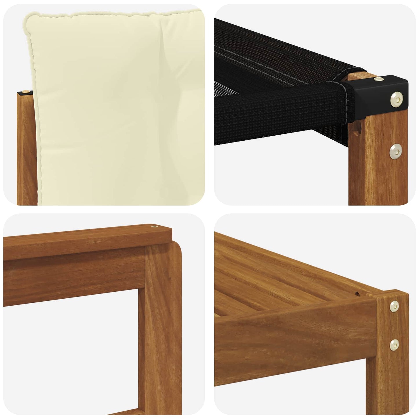 Set di divani da esterno con cuscino 9 pcs Naturale e Crema