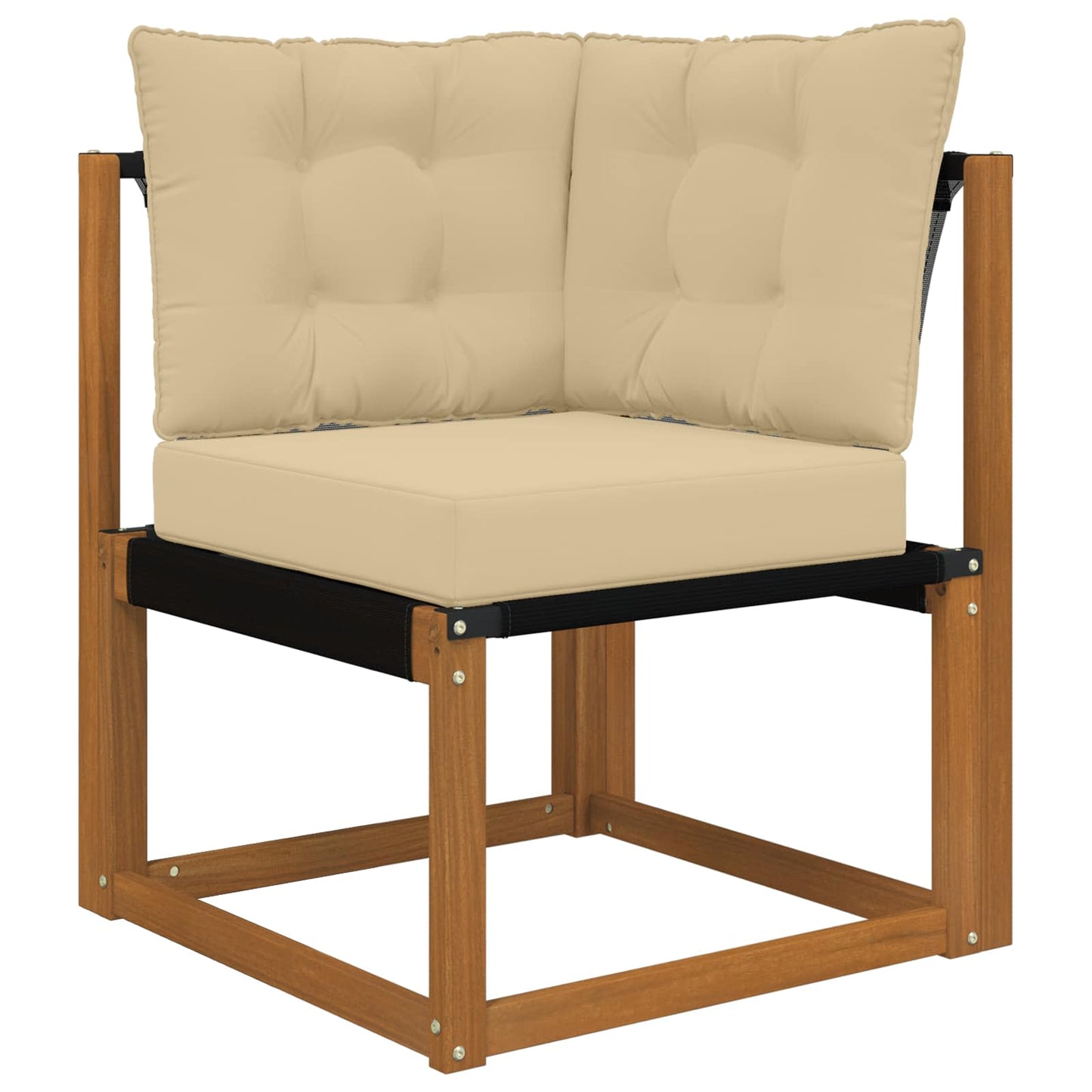Set di divani da esterno con cuscino 6 pcs Naturale e Beige