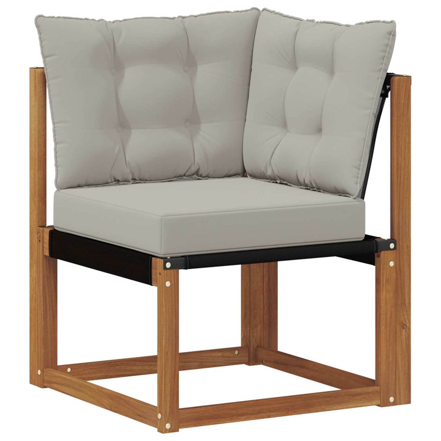 Set di divani da esterno 7 pcs Grigio Naturale e Chiaro | homemem39