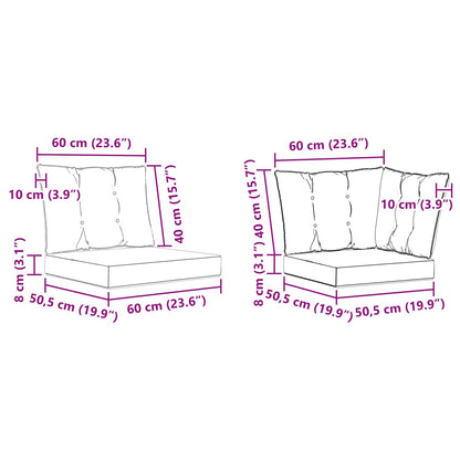 Set di divani da esterno 9 pcs Grigio Naturale e Chiaro | homemem39