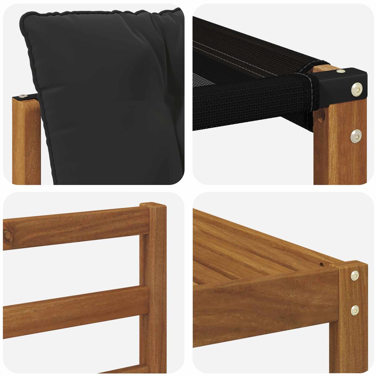 Set di divani da esterno con cuscino 10 pcs Naturale e Nero | homemem39