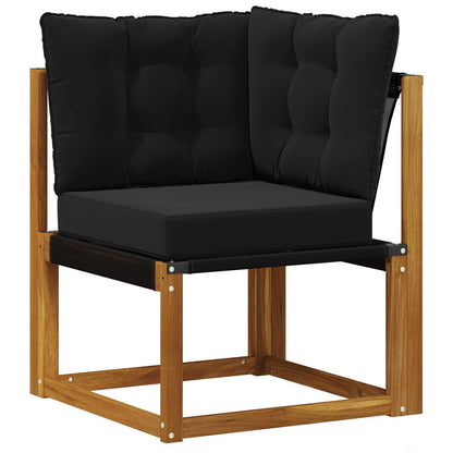 Set di divani da esterno con cuscino 11 pcs Naturale e Nero | homemem39