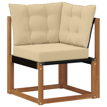 Set di divani da esterno con cuscino 11 pcs Naturale e Beige | homemem39