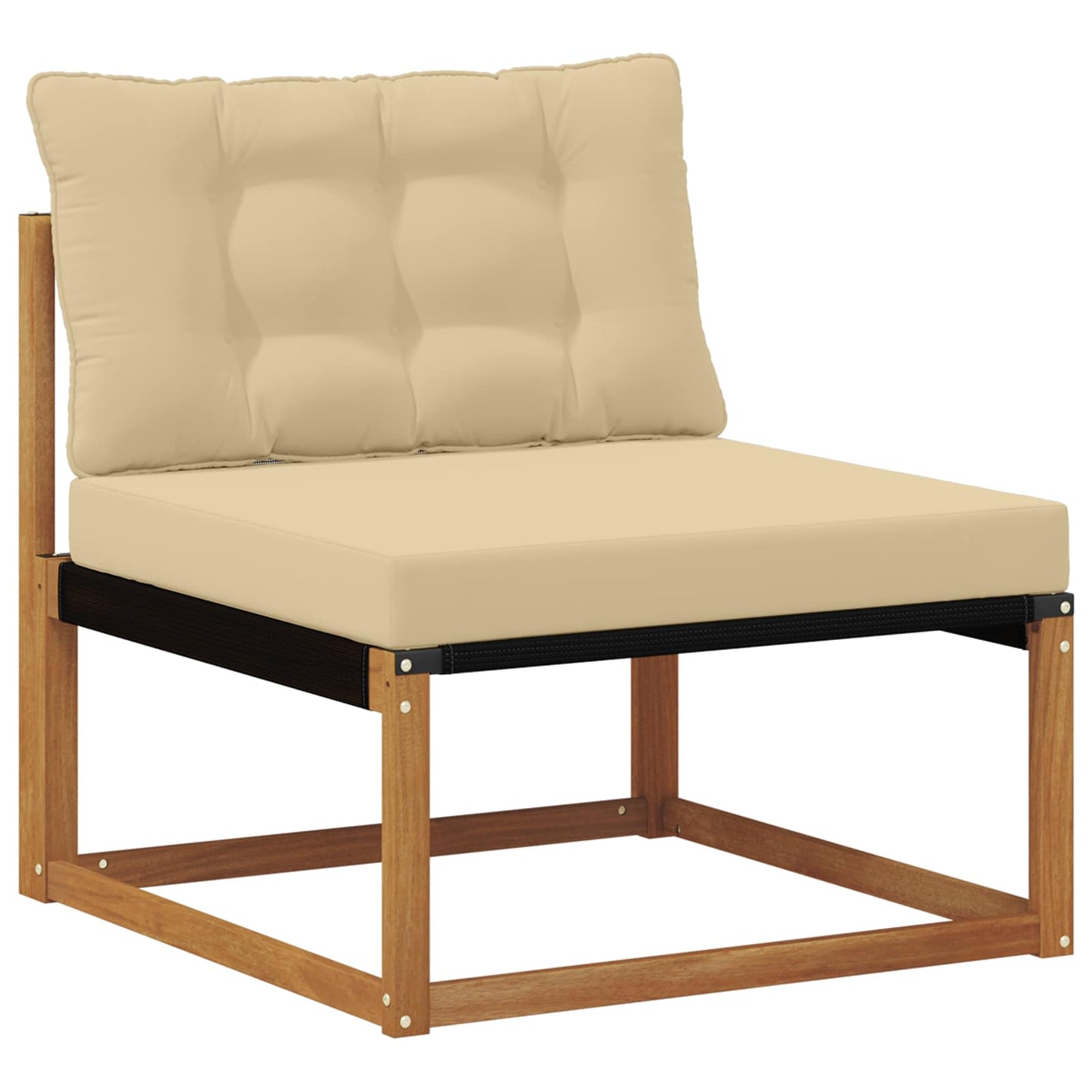 Set di divani da esterno con cuscino 3 pcs Naturale e Beige | homemem39