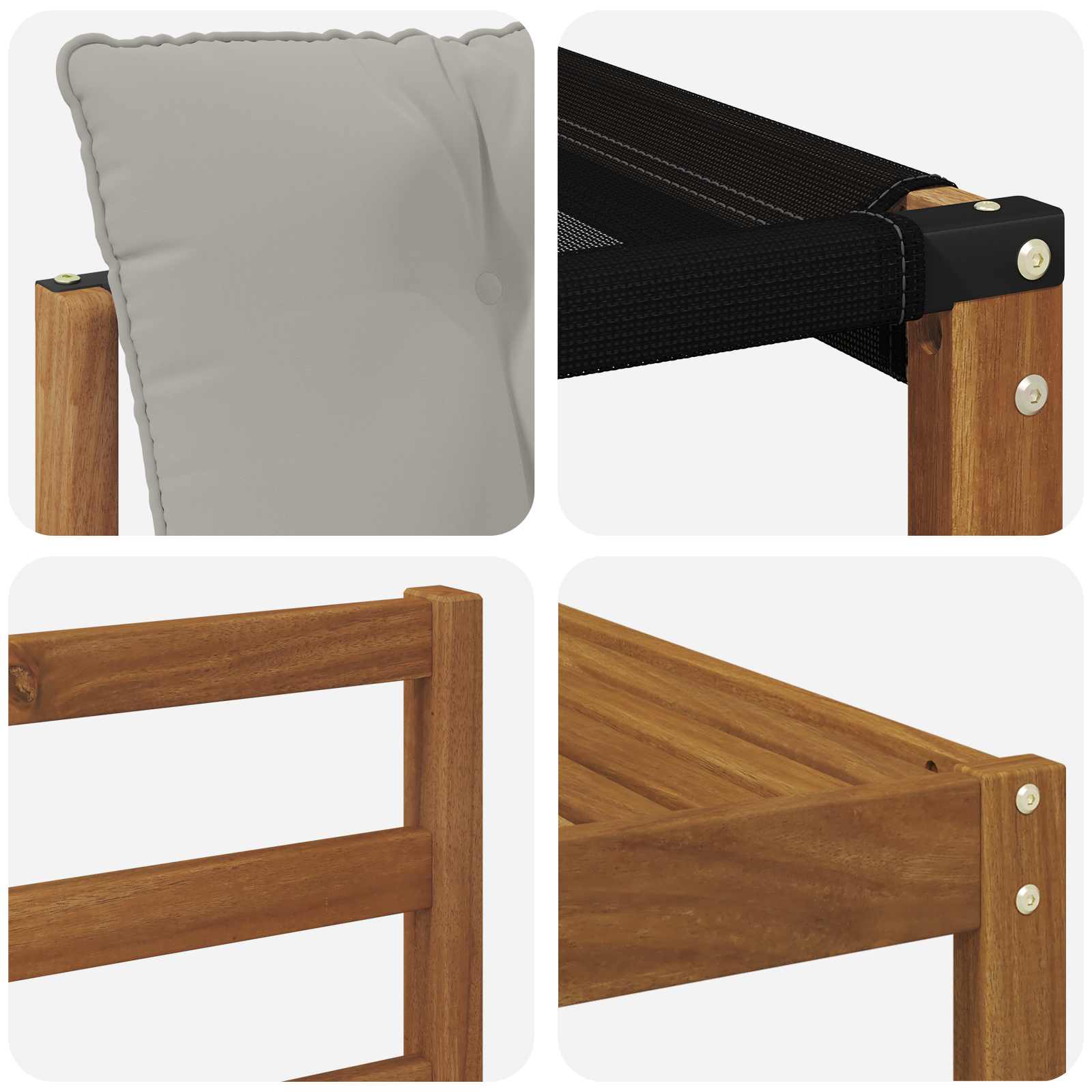 Set di divani da esterno 5 pcs Grigio Naturale e Chiaro | homemem39