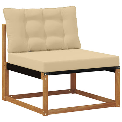 Set di divani da esterno con cuscino 7 pcs Naturale e Beige | homemem39