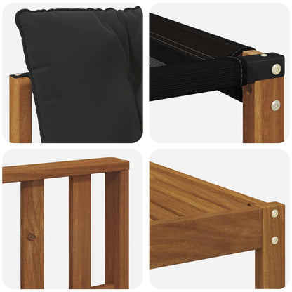 Set di divani da esterno con cuscino 7 pcs Naturale e Nero