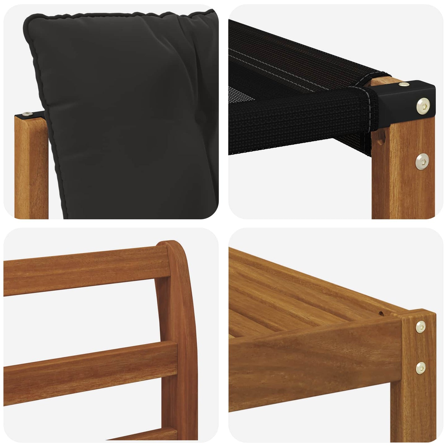 Set di divani da esterno con cuscino 7 pcs Naturale e Nero | homemem39