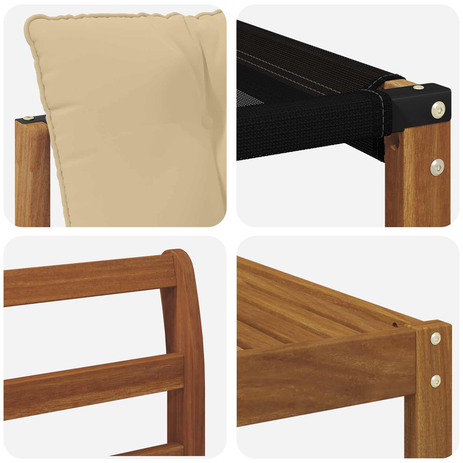 Set di divani da esterno con cuscino 7 pcs Naturale e Beige | homemem39