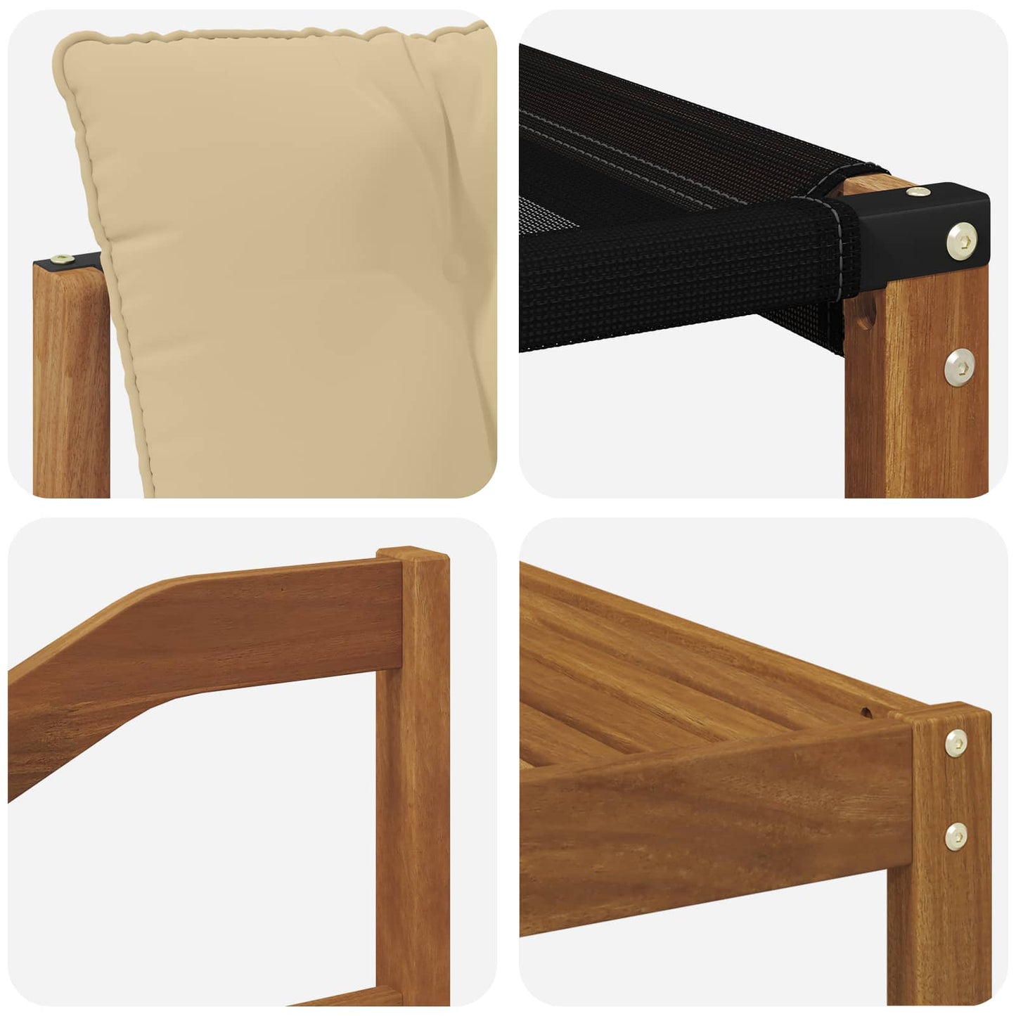 Set di divani da esterno con cuscino 7 pcs Naturale e Beige | homemem39