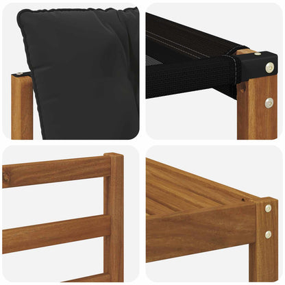 Set di divani da esterno con cuscino 8 pcs Naturale e Nero | homemem39
